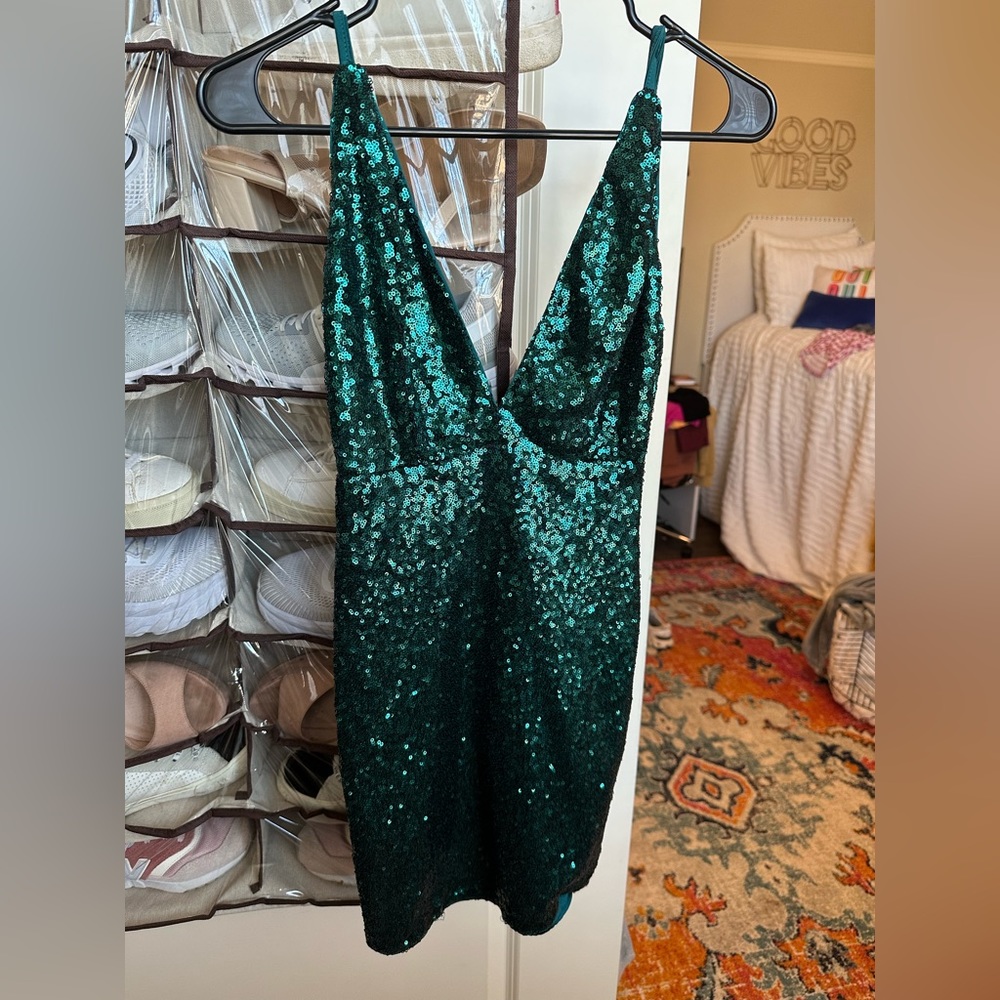 Hello Molly Glitter Gypsy Dress Teal